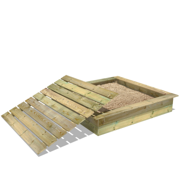 PowerPit Zandbak met deksel 165x165x32 cm  850054